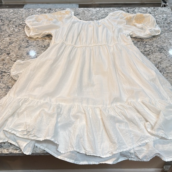 Knox Rose | Boho Embroidered Floral Puff Sleeve Dress in White Size XXL - Picture 11 of 13